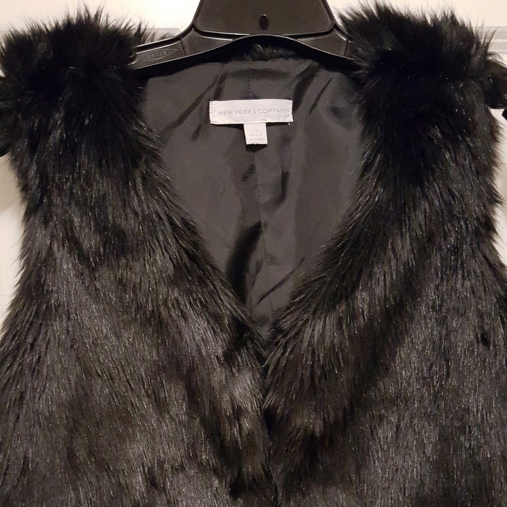 Black faux vest